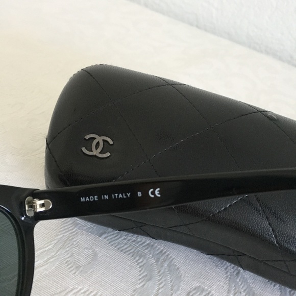 CHANEL Black Logo Cat Eye Sunglasses - Picture 5 of 10